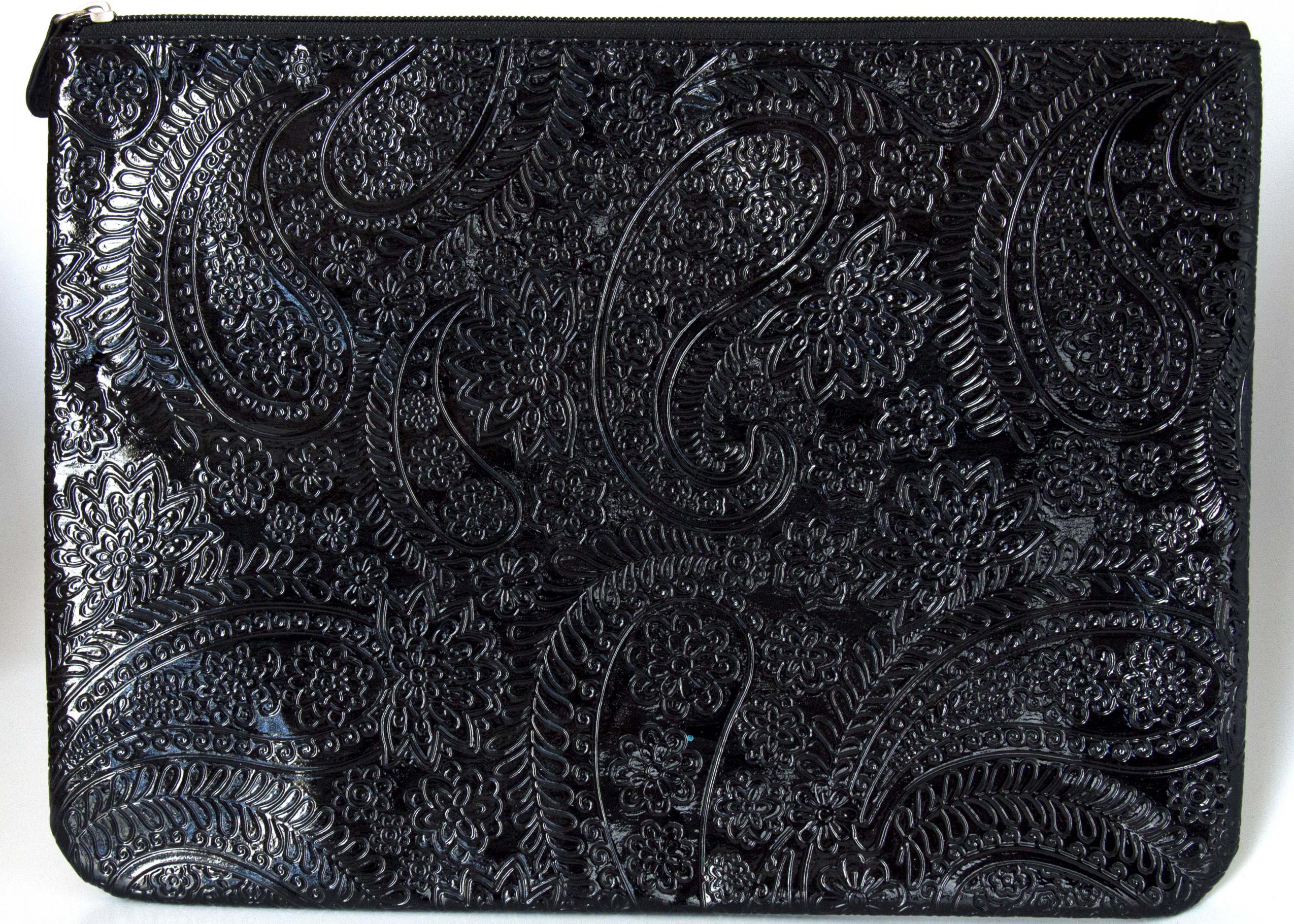 Embossed Paisley Makeup Bag