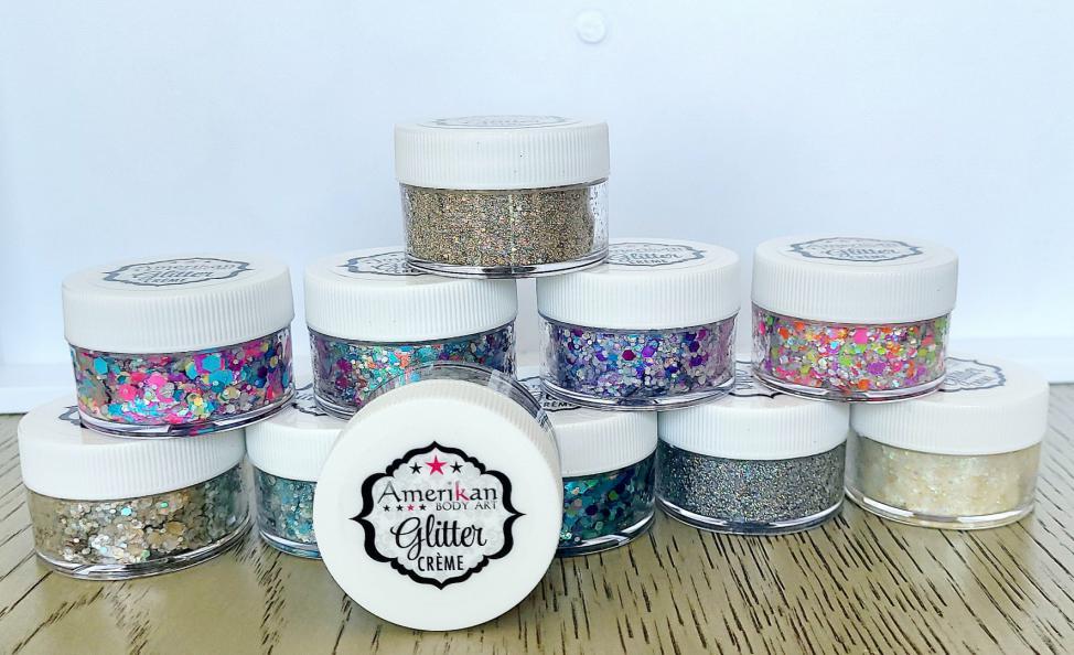new glitter creme jars
