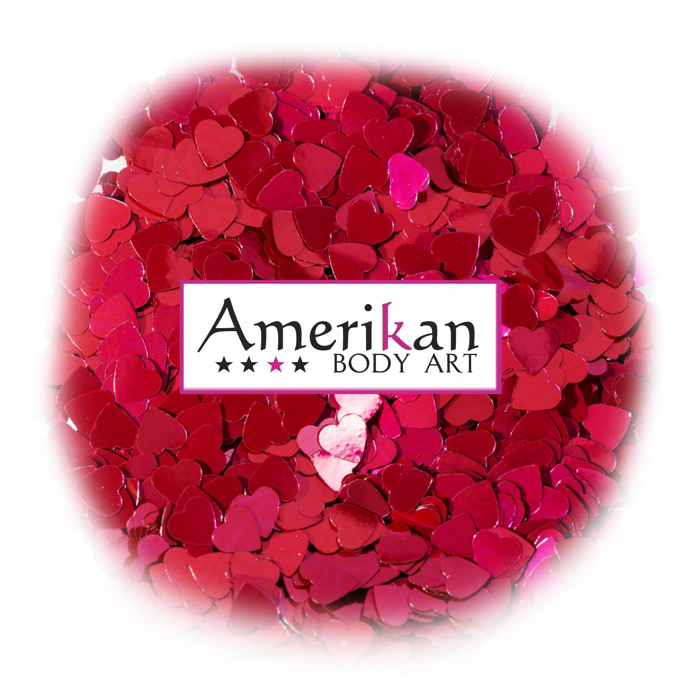 Red Glitter Hearts