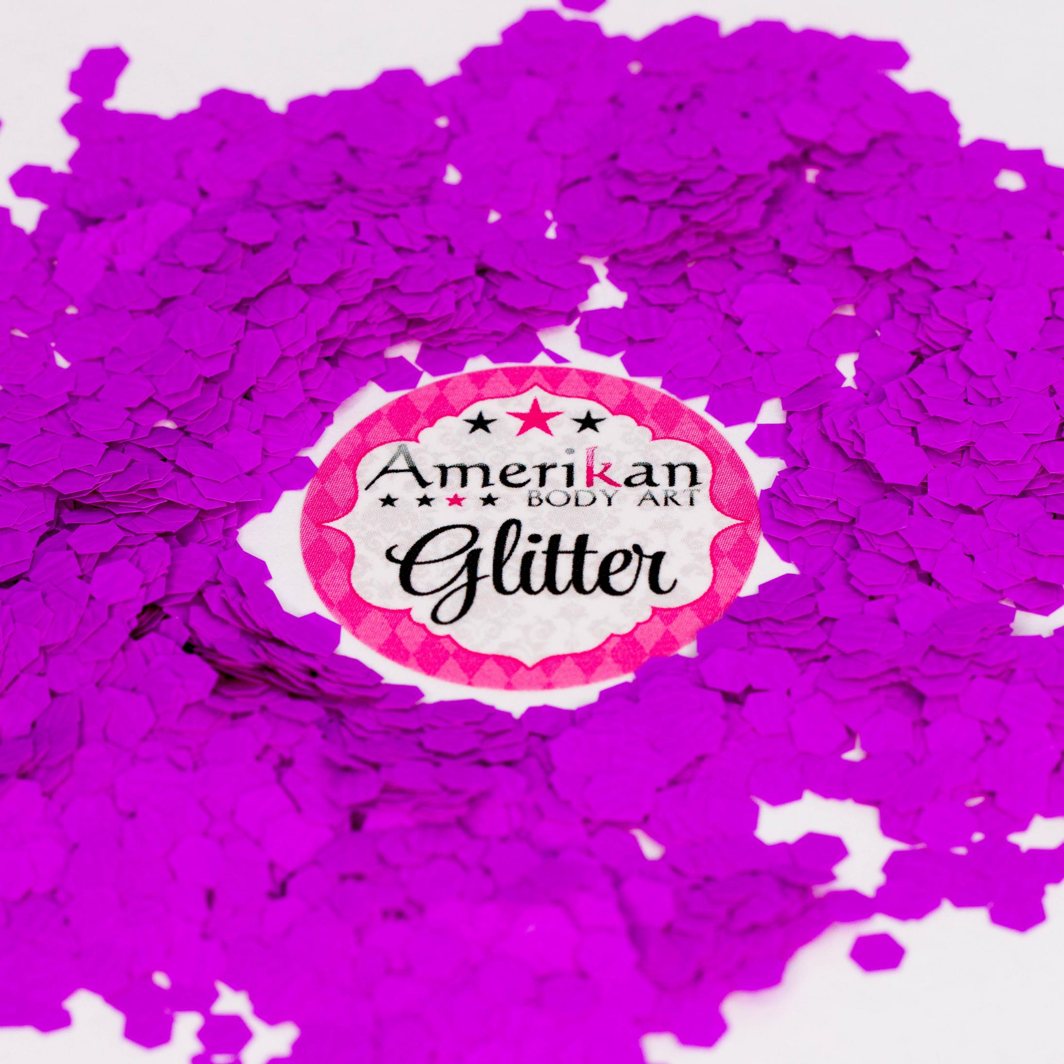 UV Purple Chunky Glitter Flakes (0.125" hex)