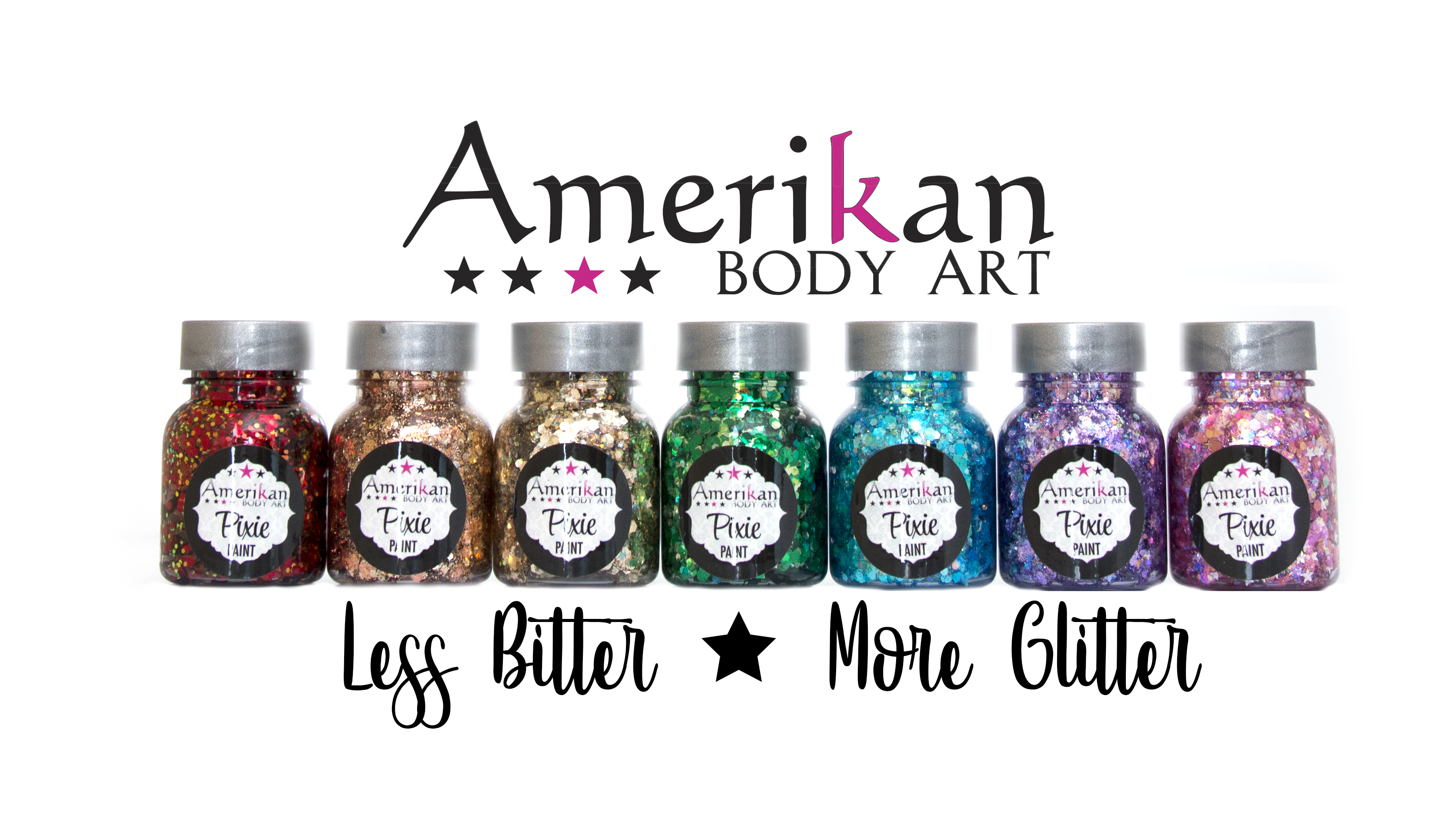 Amerikan Body Art Pixie Paint Glitter Gel - Purple Rain (1 oz/4 oz) 