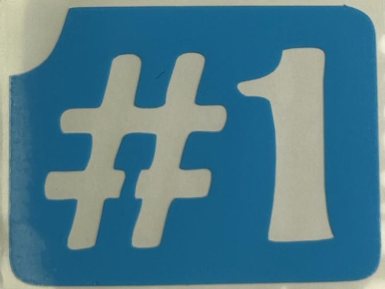 Number One - Pack of 5 Stencils