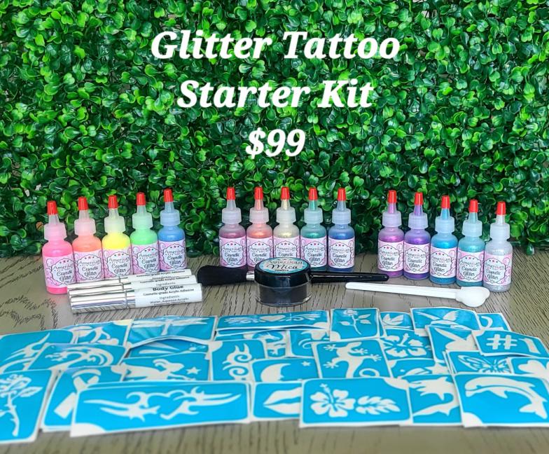 Glitter Tattoo Starter Kit (100+ Free Stencils)