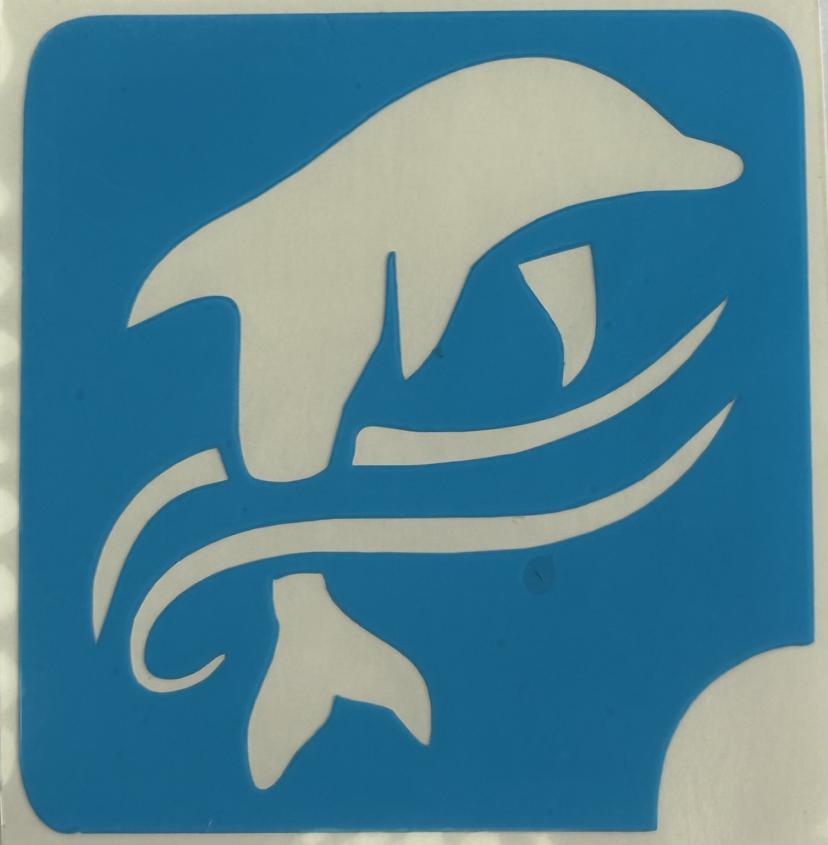 Dolphinwavestencil